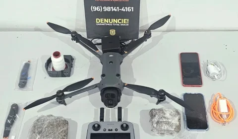 FLAGRANTE: Denarc intercepta remessa de drogas por drone e prende integrante de facção em Macapá