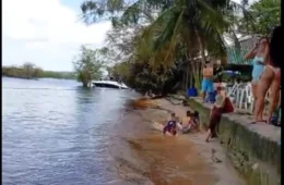 VEJA VÍDEO: Registro do momento em que Ruan Silveira Ferreira é visto com vida na Praia da Lua, em Manaus