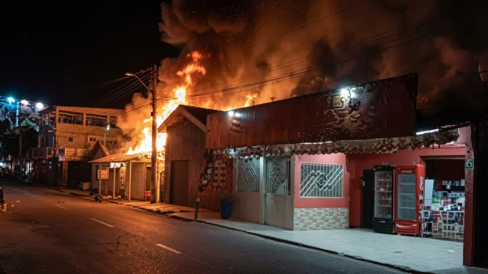Veja: Incêndio de grandes proporções atinge residência próxima ao Bumbódromo em Parintins