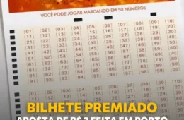 Aposta de R$ 3 feita em Porto Velho acerta sozinha a Lotomania e leva R$ 477 mil