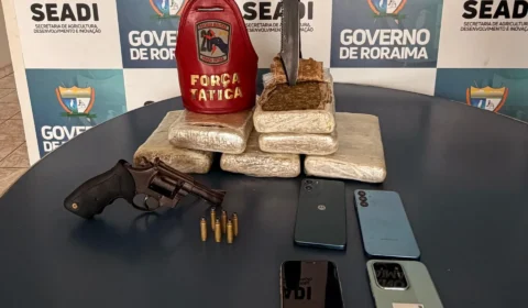 Após denúncia: homem e mulher são presos com drogas enterradas em terreno em Boa Vista