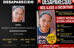 Homem com transtornos mentais desaparece há uma semana após sair de casa e família vive dias de angústia em Manaus