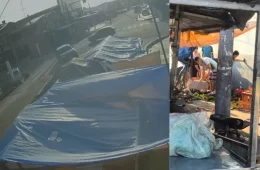 Dois carros avançam sinal e atingem feira improvisada em Belém; duas pessoas ficam feridas