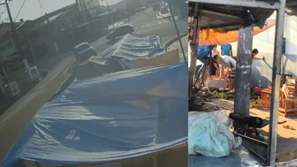 Dois carros avançam sinal e atingem feira improvisada em Belém; duas pessoas ficam feridas