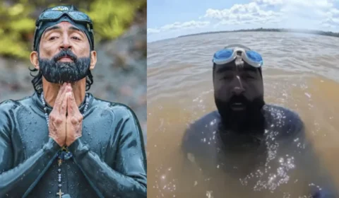 “Homem-Peixe” chega a Belém nos próximos dias após nadar 6,6 mil km pelo Amazonas