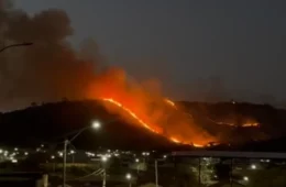 Bituca de cigarro pode ter causado incêndio de grandes proporções em Canaã; chamas foram controladas