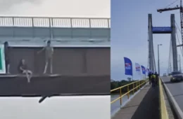 PERIGO | Adolescentes se arriscam em estrutura da Nova Ponte de Outeiro