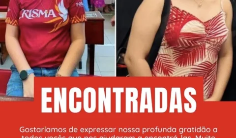 Adolescentes desaparecidas são encontradas em segurança em Porto Velho