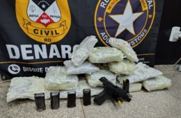 Apreensão de drogas e arma em transportadora de Ji-Paraná