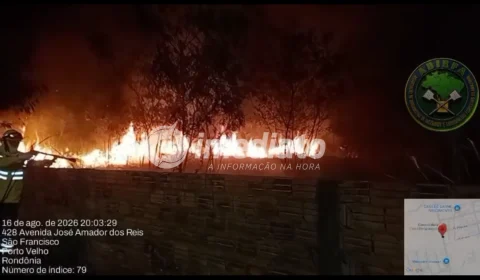 Incêndio de grandes proporções assusta moradores na Zona Leste de Porto Velho