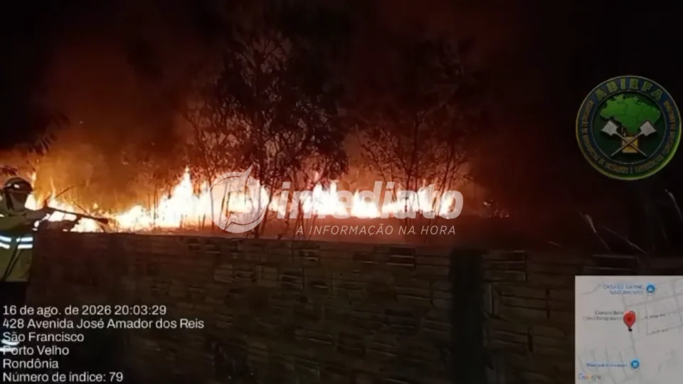 Incêndio de grandes proporções assusta moradores na Zona Leste de Porto Velho