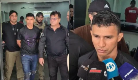 “Estou arrependido”, diz suspeito de triplo homicídio preso em Manaus