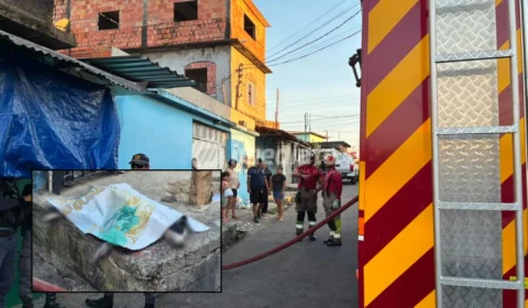 Incêndio destrói casa no Coroado e cachorro morre dentro da residência em Manaus