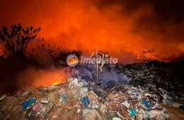 Incêndio no lixão de Iranduba chega ao 2º dia e deve continuar por mais dias, diz comandante do CBMAM