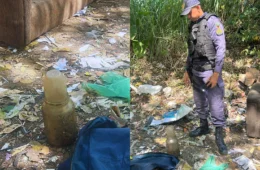 CHOCANTE: Feto é encontrado dentro de pote de vidro em terreno baldio no bairro Aleixo, em Manaus