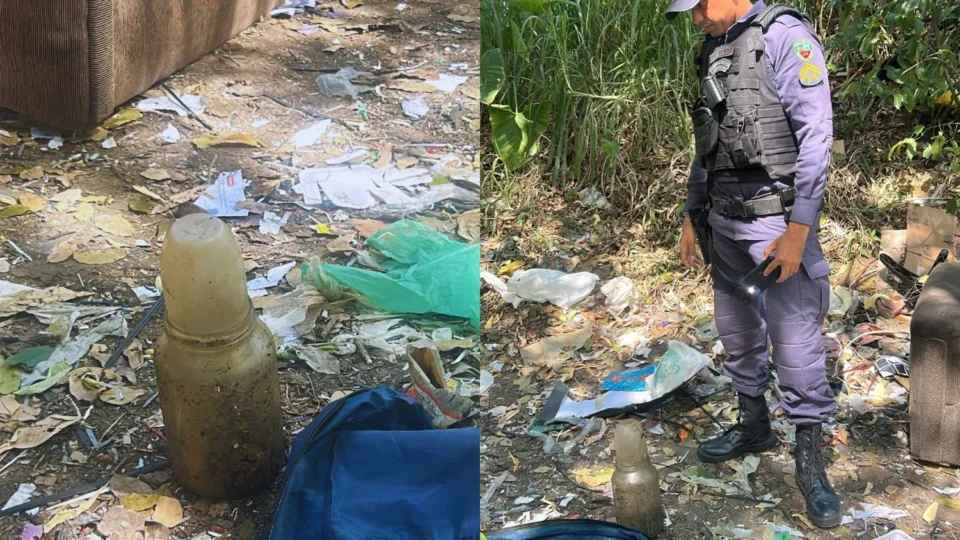 CHOCANTE: Feto é encontrado dentro de pote de vidro em terreno baldio no bairro Aleixo, em Manaus