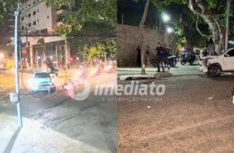 VEJA: Vídeo mostra carro avançando sinal e arremessando motociclista que morreu na Mário Ypiranga