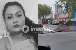 Mulher morre após colidir com caminhão enquanto saía de casa para comprar comida em Manaus