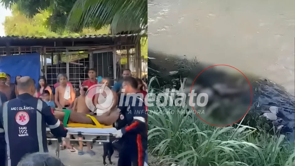 Suposto ladrão é agredido por moradores e se joga em igarapé para escapar de linchamento em Manaus