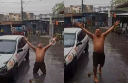 Após dias de calor intenso, chuva chega ao Viver Melhor e morador agradece: “Obrigado, meu Deus! Estava muito quente”