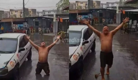 Após dias de calor intenso, chuva chega ao Viver Melhor e morador agradece: “Obrigado, meu Deus! Estava muito quente”