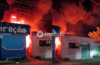 VEJA VÍDEO: Incêndio atinge comércio e assusta moradores no bairro Colônia Terra Nova
