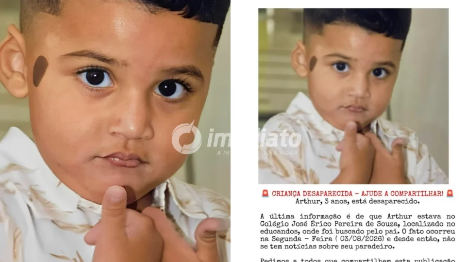 URGENTE: Criança de 3 anos desaparece após ser buscada pelo pai em escola no Educandos, em Manaus
