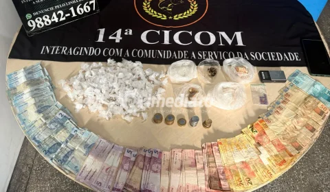 Homem é preso com 147 trouxinhas de drogas, cocaína, maconha e LSD no Jorge Teixeira
