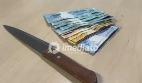 VÍDEO: Homem é preso após fazer funcionário de drogaria refém durante assalto em Manaus