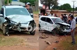 Batida violenta destrói dois veículos e deixa duas pessoas gravemente feridas na estrada de Novo Airão