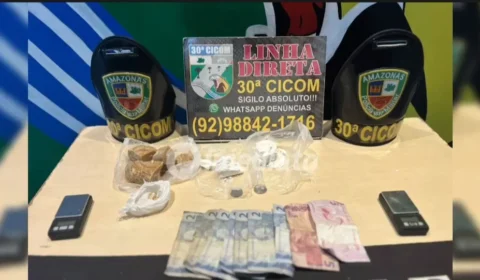 Homem é preso com drogas e balanças de precisão no Jorge Teixeira