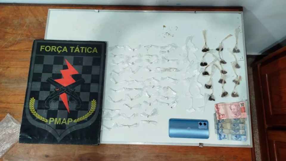 DENUNCIA: jovem é preso com crack, maconha e cocaína durante operação em Macapá