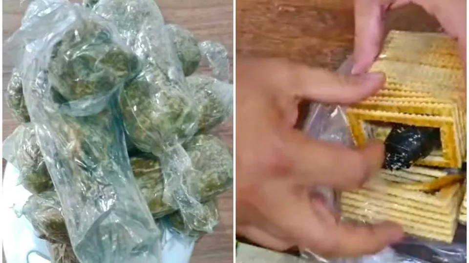 MÃE DO CRIME: mulher tenta levar droga para filho preso escondida em pacote de bolacha