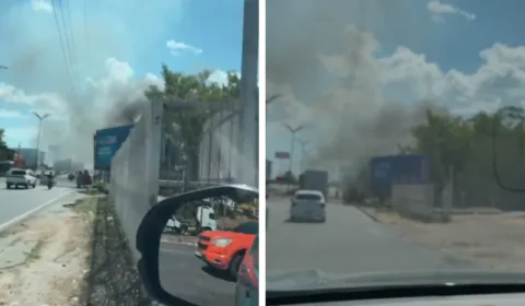 Quarto incêndio do dia em Manaus atinge área de mata próxima ao Hospital João Lúcio