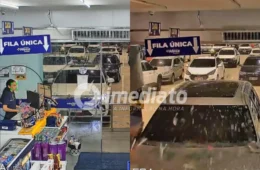 VEJA VÍDEO: Carro invade drogaria e quase atinge funcionária na Ponta Negra