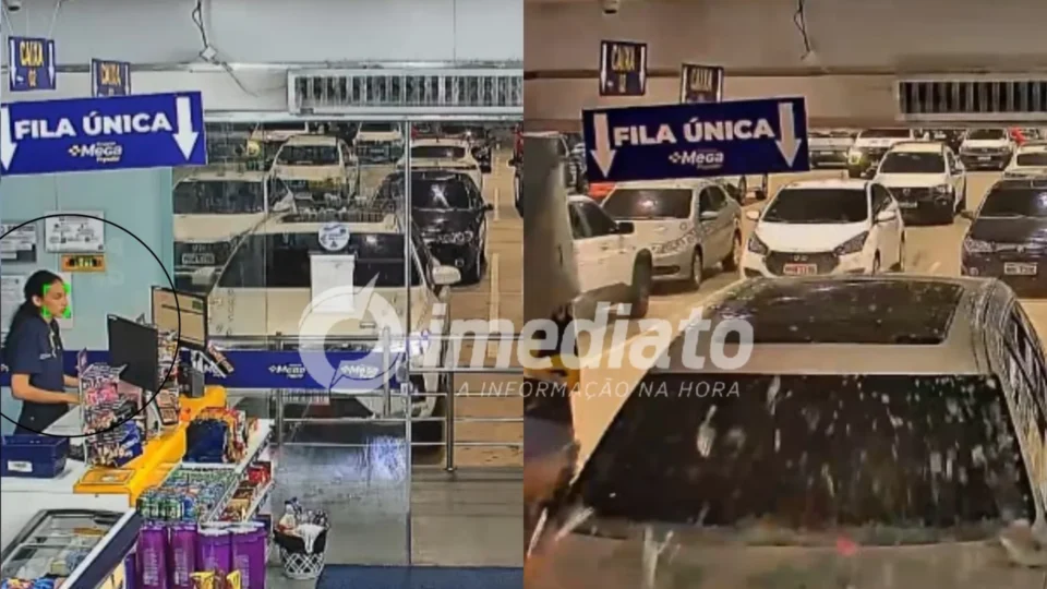 VEJA VÍDEO: Carro invade drogaria e quase atinge funcionária na Ponta Negra