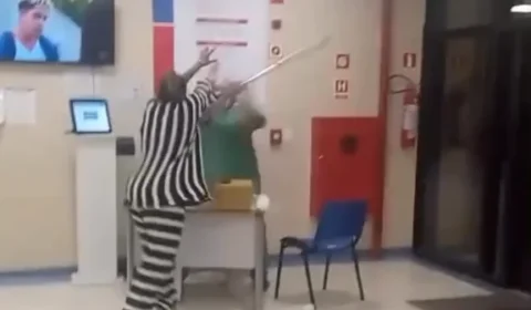 VEJA O VÍDEO | Pancadaria entre paciente e enfermeira é registrada dentro de pronto-socorro em Belém