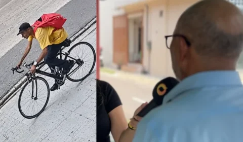 VÍDEO | Homem é flagrado saindo com bicicleta e mochila roubadas no Umarizal, em Belém