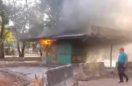 VÍDEO | Incêndio atinge quiosque e deixa trânsito parcialmente interditado em Belém