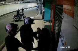 VEJA O VÍDEO | Sete motos e arrastão assustam moradores em rua de Belém