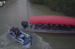 FLAGRA | Moto aquática bate em lancha no Combu e casal foge sem prestar socorro