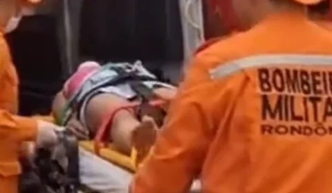 Mulher fica ferida após cair do segundo andar de prédio em Jaru