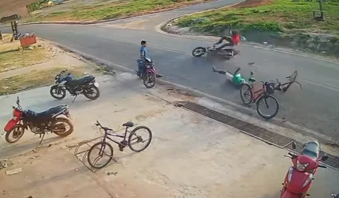 VÍDEO: homem é atingido por moto e lançado a metros de distância no Pará