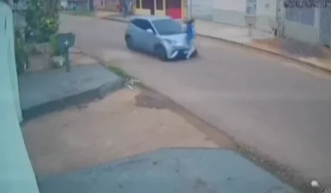 IMPRESSIONANTE | Adolescente de 13 anos é atropelada por carro de aplicativo na zona leste de Porto Velho
