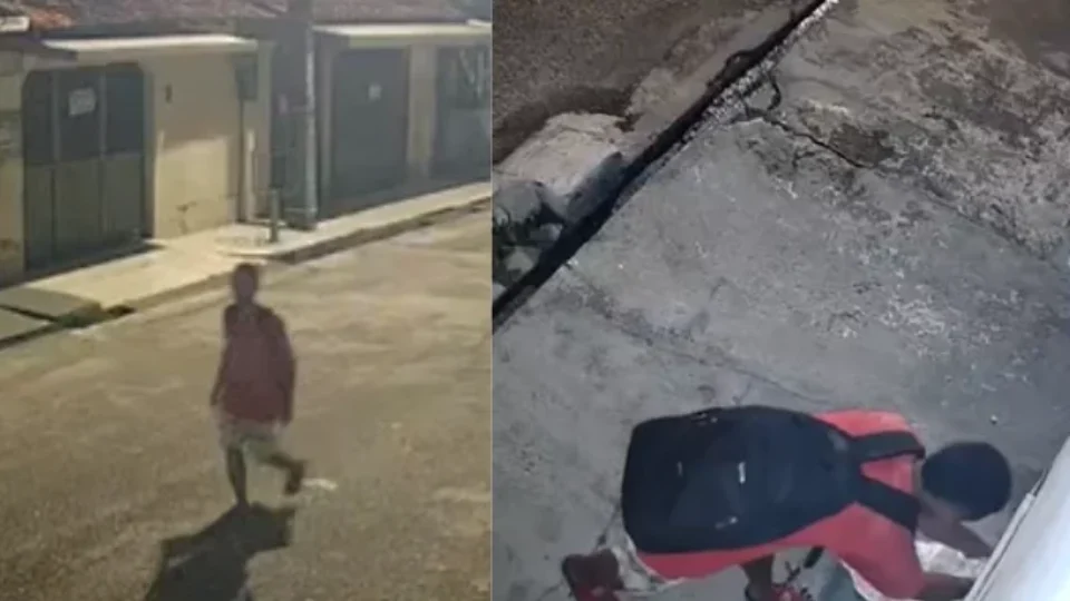 FLAGRA | Homem furta hidrômetro e deixa rua alagada no Tapanã