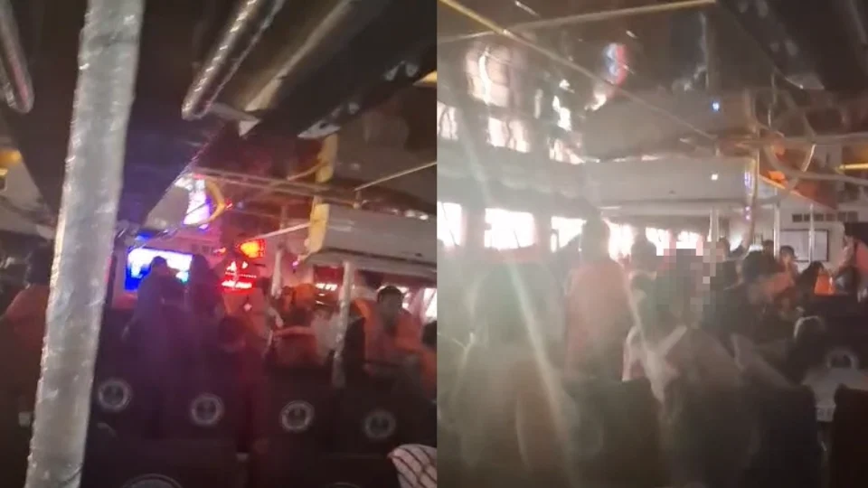 VÍDEO | Catamarã apresenta pane durante travessia e assusta passageiros na Baía do Marajó