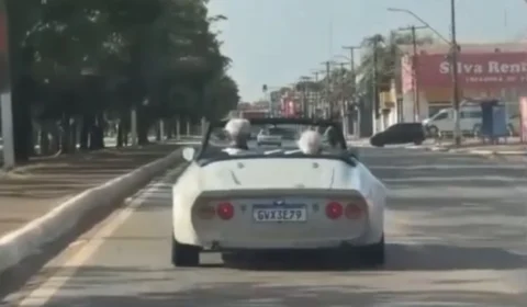 Veja vídeo – Casal de idosos é flagrado em momento de carinho a bordo de Puma clássico em Porto Velho