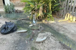 Moradores denunciam esgoto entupido e mau cheiro há 10 dias no bairro Liberdade, em Boa Vista
