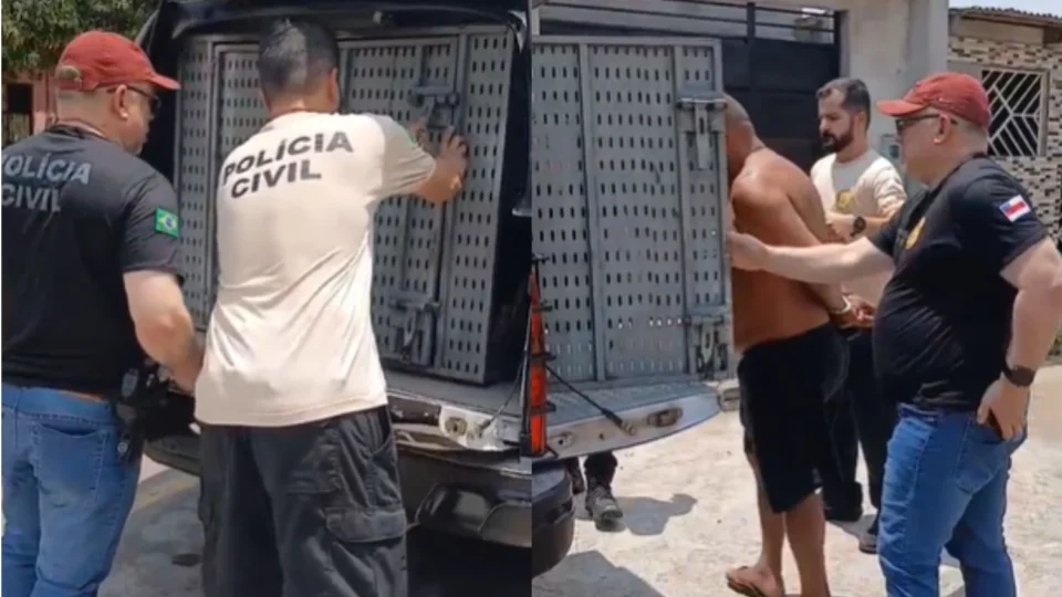 VEJA: Homens são presos suspeitos de jogar gato por cima de muro para ser atacado por cães em Itacoatiara