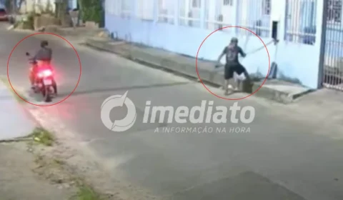 VEJA VÍDEO: Ladrões furtam fios elétricos de igreja e fogem de motocicleta em Manaus